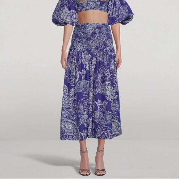 Mara Hoffman Dresses & Skirts - MARA HOFFMAN Nicole Midi Skirt In Emonia Print - Purple- Organic Cotton - Size M